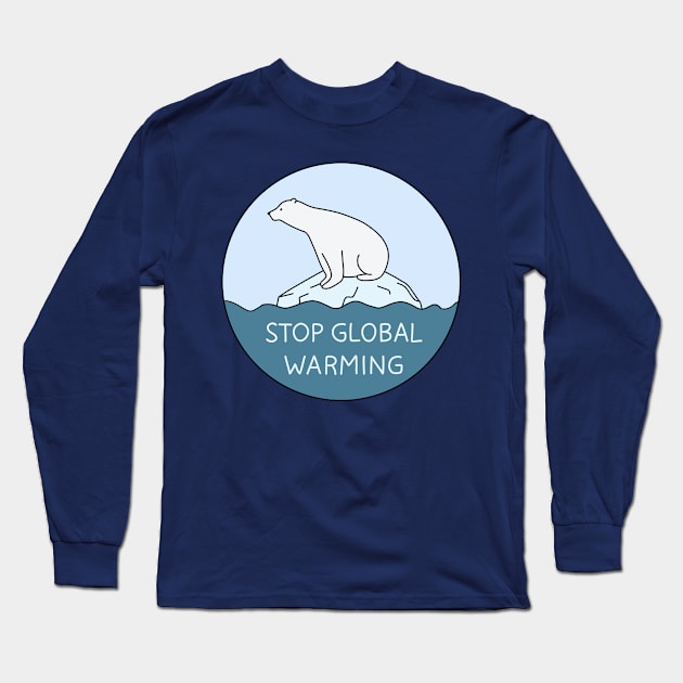 Global Warming - Polar bear Long Sleeve T-Shirt by valentinahramov